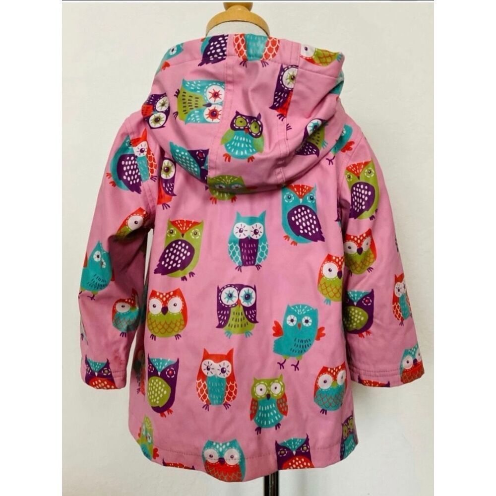 Hatley Toddler Girls 2 Owl Print Hooded Raincoat AS IS - Picture 5 of 13